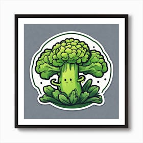 Broccoli Sticker 4 Art Print