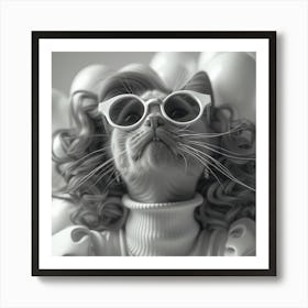 Cat in Style Art Print