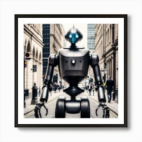 Robot In The City 35 Art Print