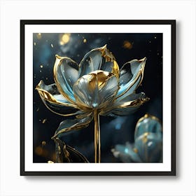 Gold Tulip 1 Art Print