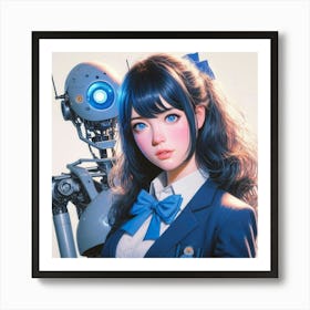 Robot Girl 3 Art Print