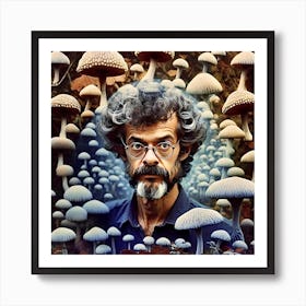 Terence McKenna Shrooms Art Print