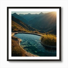 Sunset In The Mountains 30 Art Print