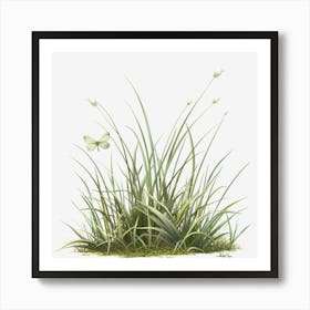 Watercolor-Spring-Grass-Clipart. Oliviaarts.5 Art Print