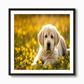 Golden Retriever Puppy 3 Art Print