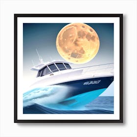 Moonlight Cruise 50 Art Print