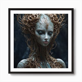 Humanoid Deep In Thought Art Print