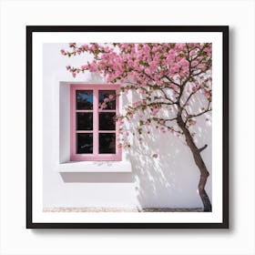 Pink Flowering Tree Art Print