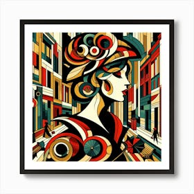 Lady In The City Art Print