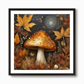 Toadstool In A Dark Wood Art Print