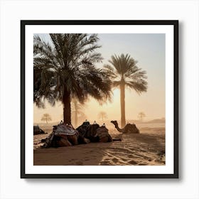 Stockcake Desert Camel Scene 1719975171 1 Art Print