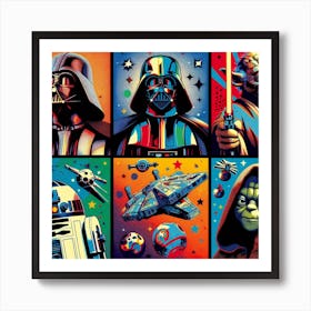 Star Wars,a pop art series of Star Wars icons 1 Art Print