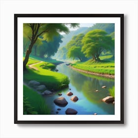 Landscape Painting 172 Art Print