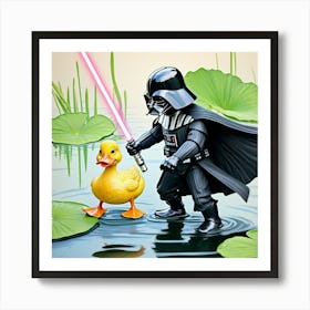 Darth Vader And Duck Art Print