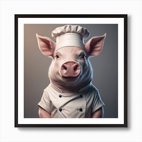 Chef Pig 2 Art Print