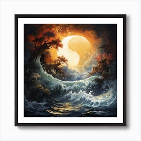 Myeera Yin Yang Symbol Heavenly Light Moonlight Taiji Ac756285 25aa 4880 B7ec 4b7ea6435848 Art Print