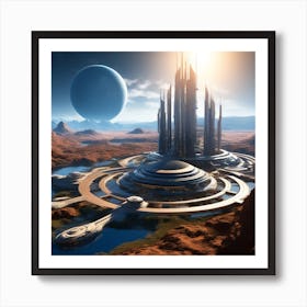 Futuristic City 186 Art Print