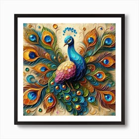 Bird Peacock 2 Art Print
