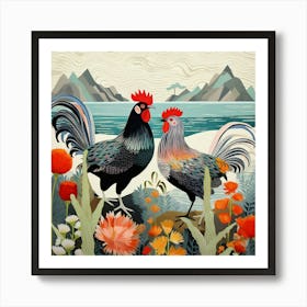 Bird In Nature Chicken 8 Art Print