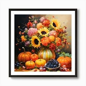 Nostalgic Pumpkin Garden Art Print