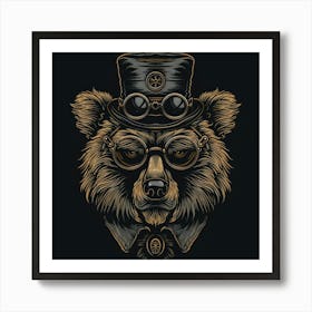 Steampunk Bear 21 Art Print