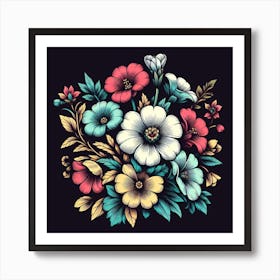 Flower Painting Art Print