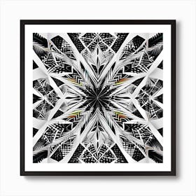 Abstract Black And White Pattern 2 Art Print