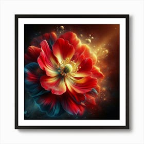 Red Poppy Flower Art Print