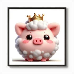 Pig With Crown Art Print