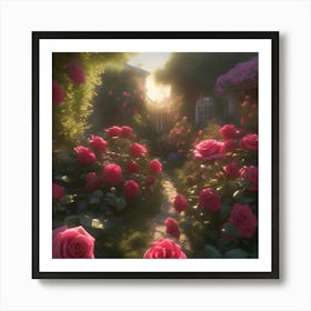 Beautiful Rose Garden Art Print