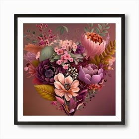 Love By Flowers Art Print