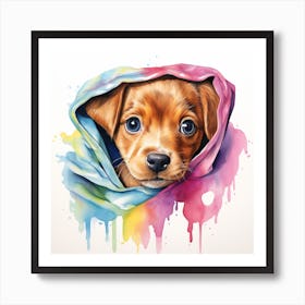 Puppy Painting Art Print