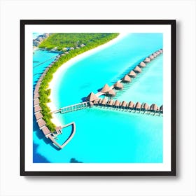 Resort In The Maldives Art Print