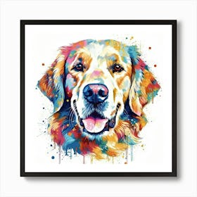 Golden Retriever Painting 7 Art Print