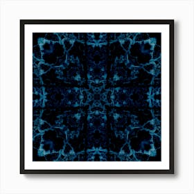 Abstract Pattern Dark Blue Indigo 2 Art Print