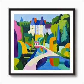 Colourful Gardens Château De Chenonceau Garden France 3 Art Print