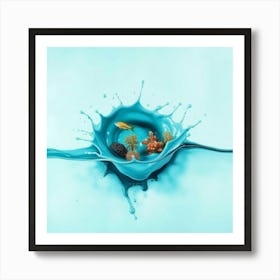 Splash Of Water Art Print