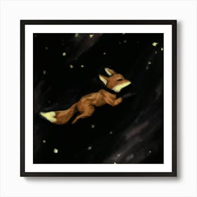 Fox In Space 1 Art Print
