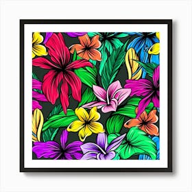 Hibiscus Flower Plant Tropical 2 Art Print