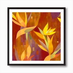 Bird Of Paradise Patterns Art Print