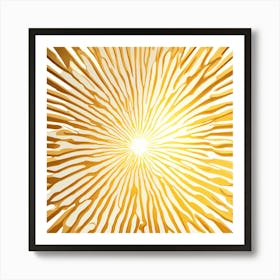 Abstract Golden Sunburst Art Print