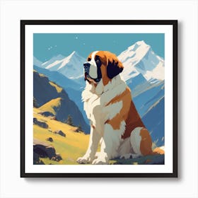 St Bernard 19 Art Print