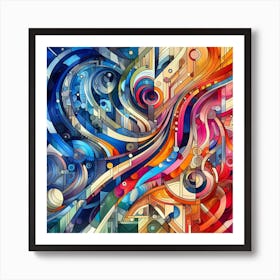 Abstract Colorful Abstract Painting Art Print