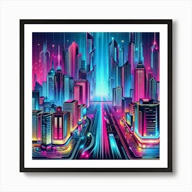 Futuristic City 6 Art Print