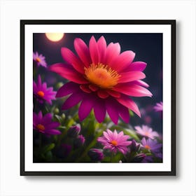 Flower Background Art Print