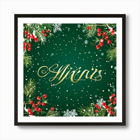 Christmas Wreath 6 Art Print