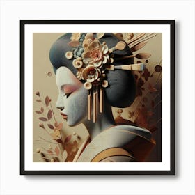 Japan Geisha Visual 64 Art Print