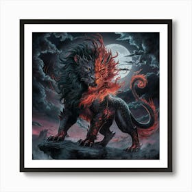 Lion Of The Night Art Print