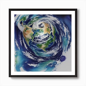 Earth In Space Art Print