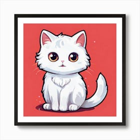 White Cat 1 Art Print